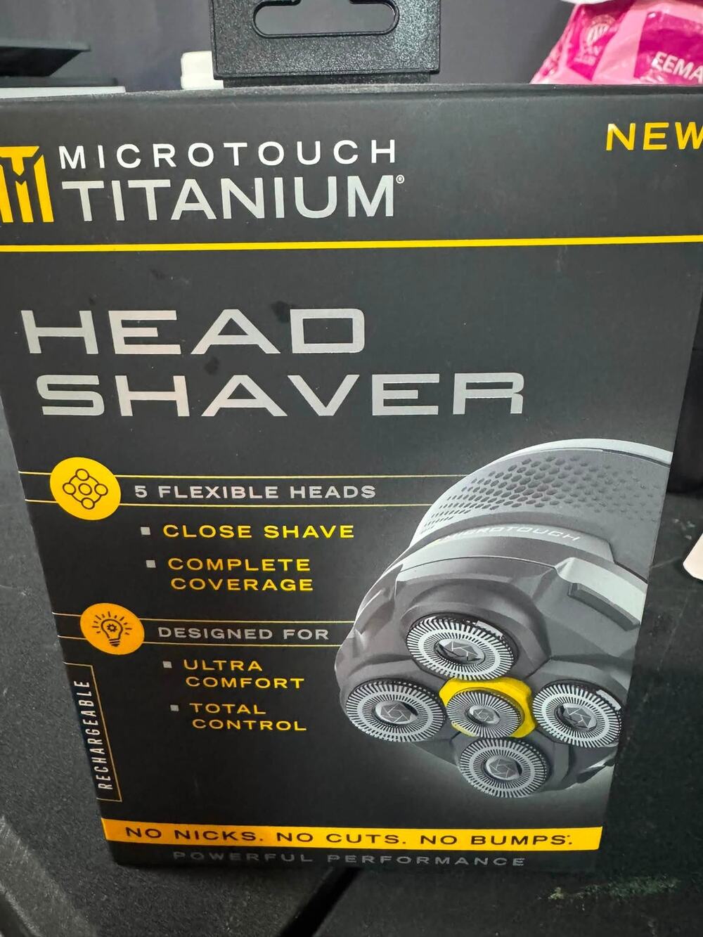 New Microtouch Titanium Electric Head Shaver - Rechargeable Head and Face Shaver
